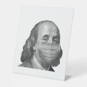Signe De Table Benjamin Franklin en masque (Recto)