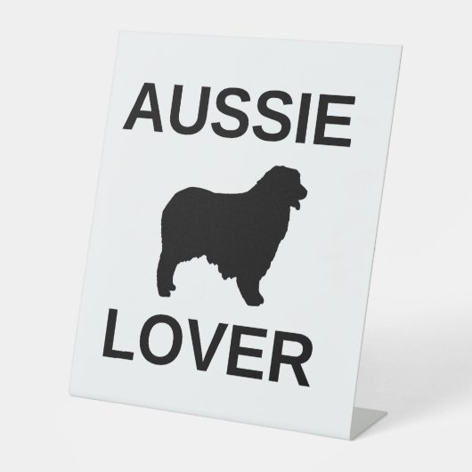 Signe De Table berger australien aussie amant (Recto)
