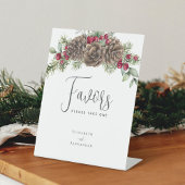 Signe De Table Berries d'hiver Pine Cône Mariage rustique Faveurs