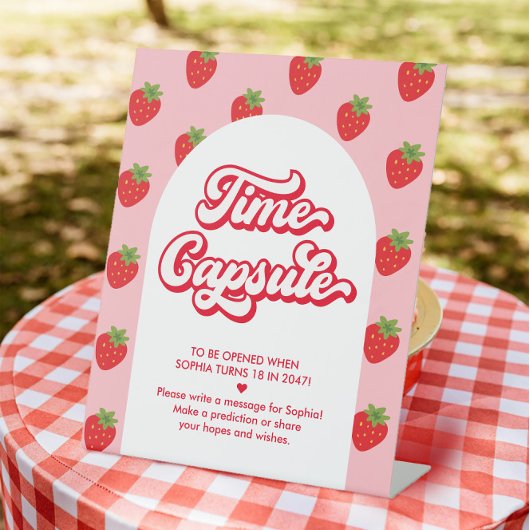 Signe De Table Berry 1er Anniversaire Heure Capsule Jeu