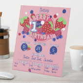 Signe De Table Berry Premier anniversaire Jalon Board (In SItu)