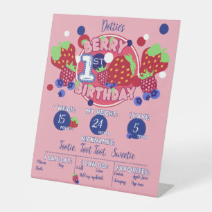 Signe De Table Berry Premier anniversaire Jalon Board