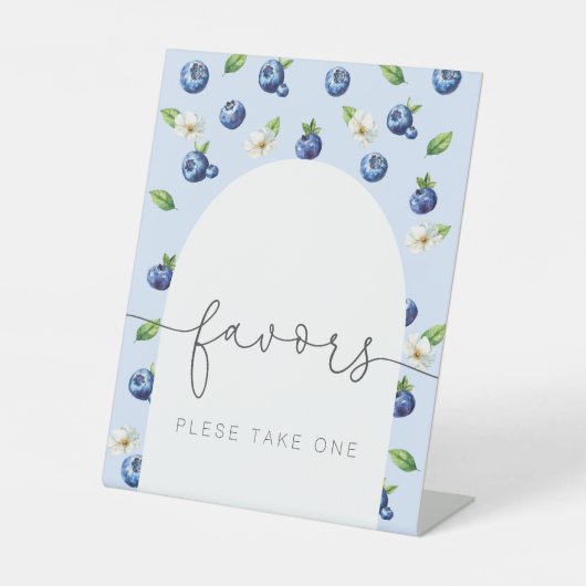 Signe De Table Berry Sweet Baby shower Blueberry Faveurs (Recto)