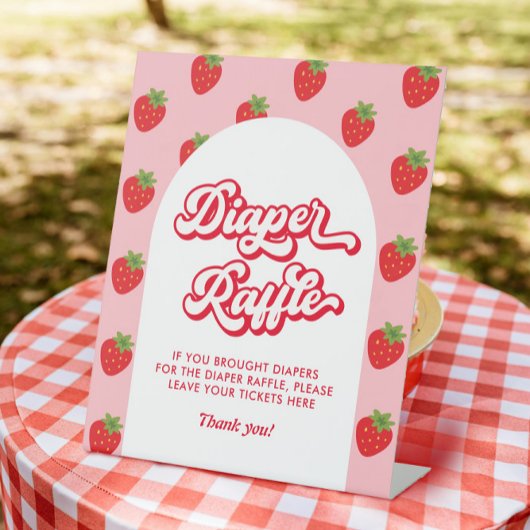 Signe De Table Berry Sweet Baby shower de jeu Déchets Raffle