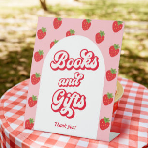 Signe De Table Berry Sweet Strawberry Baby showers Livres et cade