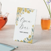 Signe De Table Beurre Réception Mariage Jaune Open Bar (In SItu)