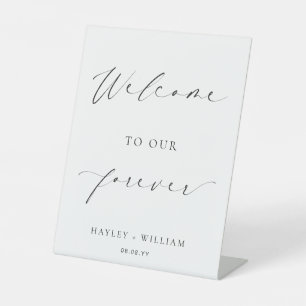Signe De Table Bienvenue À Ellesmere, Notre Mariage Éternel