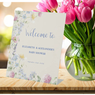 Signe De Table Bienvenue à la Baby Shower pour les futurs parents