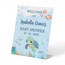 Bienvenue à la Baby Shower Tortue de Mer Petit Nou