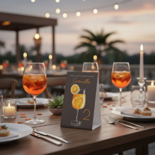 Signe De Table Bienvenue à la soirée de bachelorette Aperol Sprit