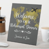 Signe De Table Bienvenue à notre destination de dîner de répétiti (In SItu)