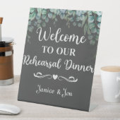 Signe De Table Bienvenue à notre dîner de répétition Mariage Euca (In SItu)