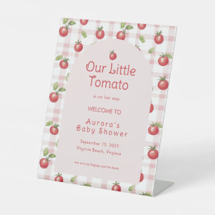 Signe De Table Bienvenue à notre petite tomate Baby Shower