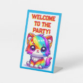 Signe De Table Bienvenue au Parti (Recto)