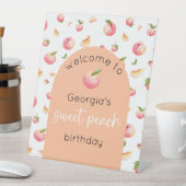 Signe De Table Bienvenue d'anniversaire de Sweet Peach (In SItu)