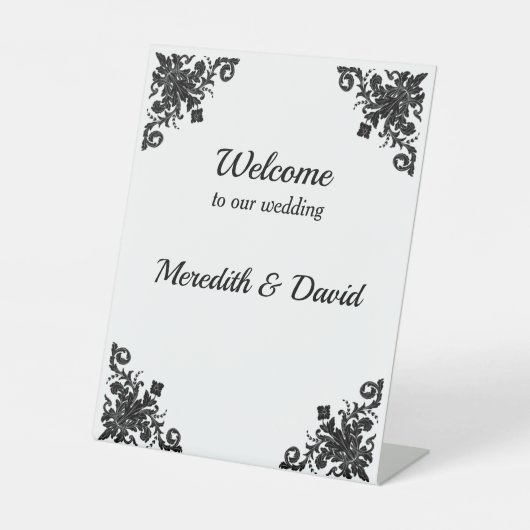 Signe De Table Bienvenue dans notre salle de mariage Mariage (Recto)
