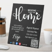 Signe De Table Bienvenue dans votre nouvelle maison ouverte (In SItu)