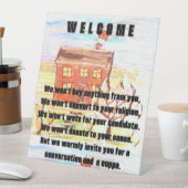 Signe De Table Bienvenue d'une tasse de thé (In SItu)