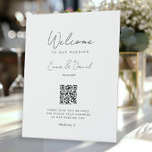 Signe De Table Bienvenue Galerie de Mariage de code QR
