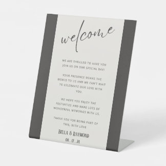 Signe De Table Bienvenue Nous sommes si heureux de vous avoir per