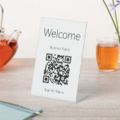 Signe De Table Bienvenue numérisation noir et blanc pour le code (In SItu)