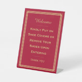 Signe De Table Bienvenue Personnalisé Veuillez Supprimer Vos Chau (Recto)