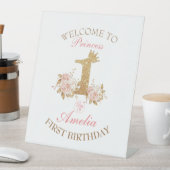 Signe De Table Bienvenue Princesse 1er anniversaire (In SItu)