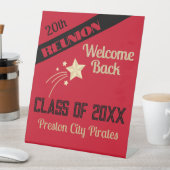 Signe De Table Bienvenue Retour Classmates Réunion (In SItu)