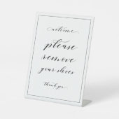 Signe De Table Bienvenue S'Il Vous Plaît Enlever Vos Chaussures P (Recto)