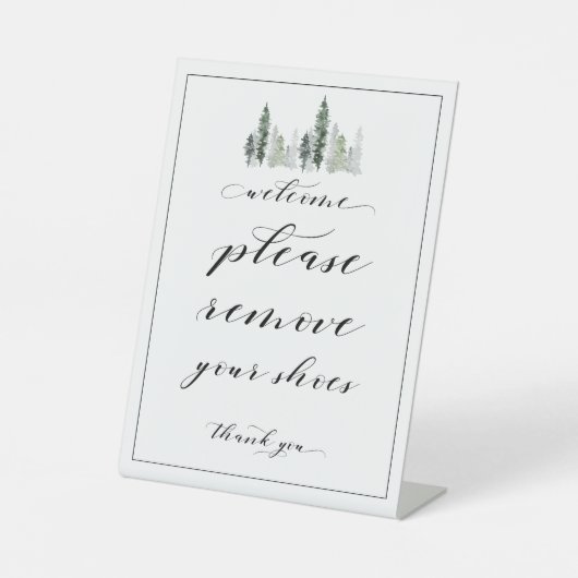 Signe De Table Bienvenue S'Il Vous Plaît Enlever Vos Chaussures P (Recto)