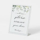 Signe De Table Bienvenue S'Il Vous Plaît Enlever Vos Chaussures S (Recto)