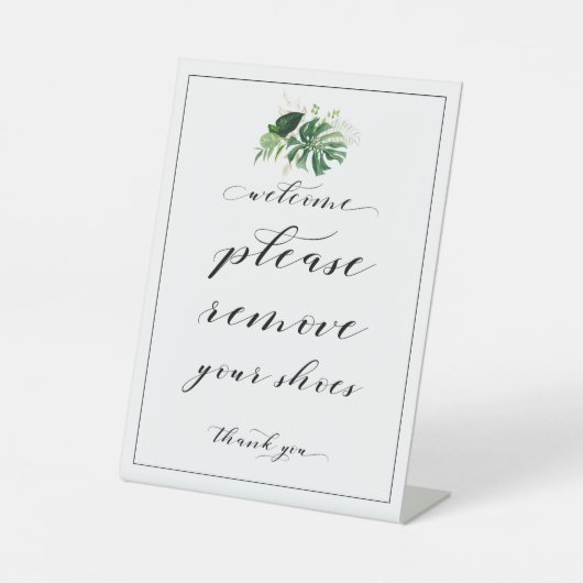Signe De Table Bienvenue S'Il Vous Plaît Enlever Vos Chaussures S (Recto)