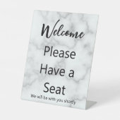 Signe De Table Bienvenue S'il vous plaît prenez place Nous serons (Recto)