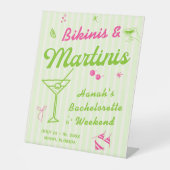 Signe De Table Bikinis et Martinis Bach Party (Recto)