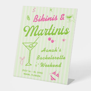 Signe De Table Bikinis et Martinis Bach Party