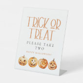 Signe De Table BINX Trick ou traiter Halloween Porte-bonbons (Recto)