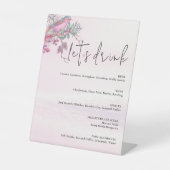 Signe De Table Birds & Berries Pinecone Watercolor Winter Wedding (Recto)