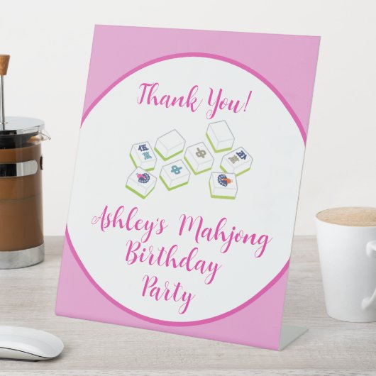 Signe De Table Birthday Mahjong PERSONALIZE (In SItu)