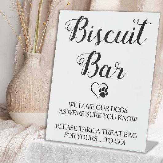 Signe De Table Biscuit Bar Animal Chien Traite Mariage Faveur Sig