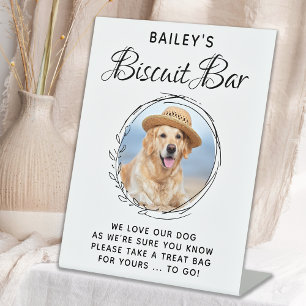 Signe De Table Biscuit Bar Animal Photo Chien Traite Mariage Fave