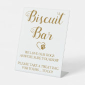 Signe De Table Biscuit Bar Chic Gold Pet Chien Traite Mariage Fav (Recto)