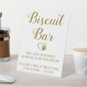 Signe De Table Biscuit Bar Chic Gold Pet Chien Traite Mariage Fav (In SItu)