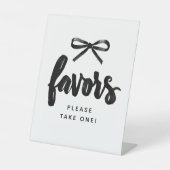 Signe De Table Black Bow Bridal Shower Favors (Recto)