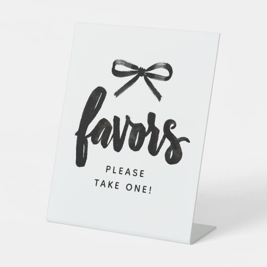 Signe De Table Black Bow Bridal Shower Favors (Recto)