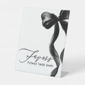Signe De Table Black Bow Bridal Shower Favors (Recto)
