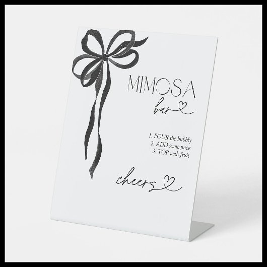 Signe De Table Black Bow Elle Attache Le noeud Mimosa Bar