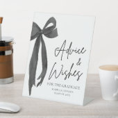 Signe De Table Black Bow Grad Party Graduation Conseils et souhai (In SItu)