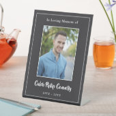 Signe De Table Black Elegant In Love Memory Photo (In SItu)