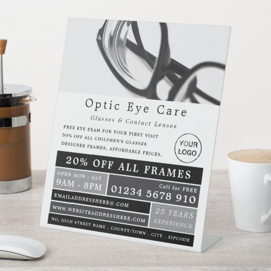 Signe De Table Black Frames, Opticien, Praticien Technique (In SItu)