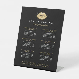Signe De Table Black & Gold Beauté Lips Service de luxe Prix
